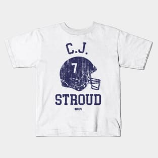 C.J. Stroud Houston Helmet Font Kids T-Shirt